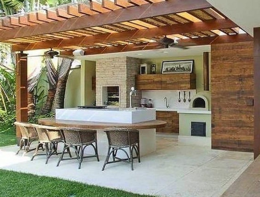 Desain Dapur Outdoor Kecil Minimalis