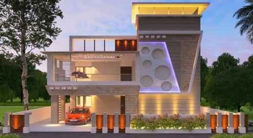 warna cat depan rumah cream dan putih